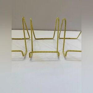 Twisted gold town wire easel display stand picture holder set a 3